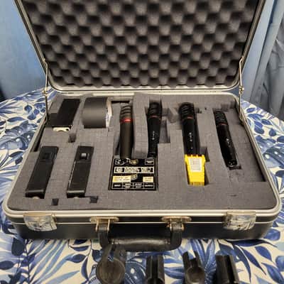 SKB BRIEFCASE,  WHIRLWIND SPLITTER/DIRECT BOX,  WHIRLWIND -2- IMP2 DI's, PROCO -1- DB1 DI,  AUDIO TECHNICA ATM29HE, AUDIO TECHNICA -3-AP701, GAFF TAPE, CIRCUIT TESTER Late 1990's image 10