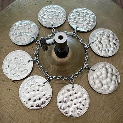 Upcycled Percussion - Hammered Ching Ring - Hi Hat Tambourine image 2