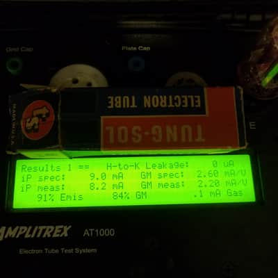 Tung-Sol Matched Pair (2) 6SN7GT tNOS AT1000 TESTED Vacuum Tubes T3 mouse ears dual triode 1950-1952 image 3