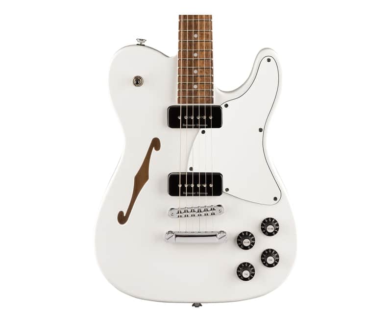 Fender Jim Adkins JA-90 Telecaster Thinline - White w/ Laurel FB image 1