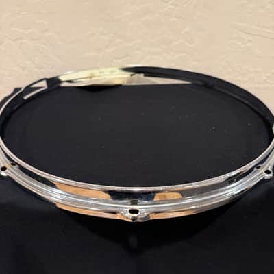 Vintage 60's/70's Slingerland 15" 8-Hole COB Chrome-over-Brass Stick Saver Snare Side Hoop (Rm 4 Box 32) image 3