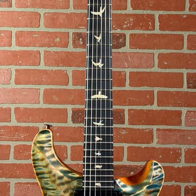PRS Custom 24 Quilted Artist Top Electric Guitar - Faded Indigo (with Natural Back) image 7