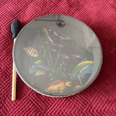 Remo 12 Inch Ocean Drum Aquarium Fish Graphic Percussion Frame Wave Drum USA image 5