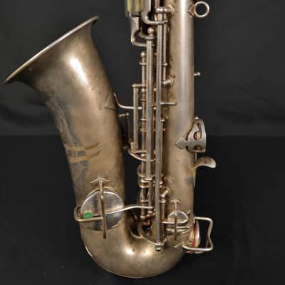 1922 Conn New Wonder Silver Plated Alto Saxophone Sax Gold Wash w/ OHSC image 9