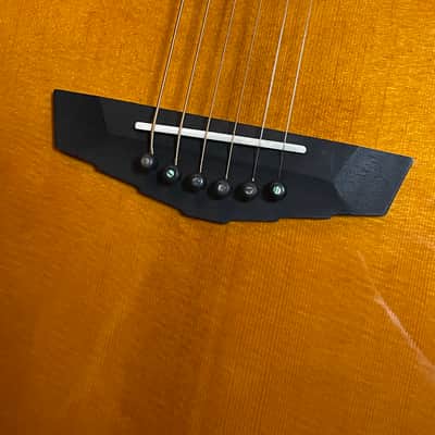 D'Angelico Excel Bowery Vintage Natural All-Solid Acoustic Guitar Gigbag Made in China image 5