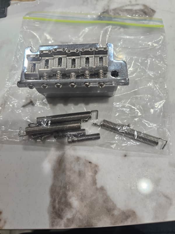 Fender American Professional Two-Point  6-Saddle Bridge Tremolo Assembly 2010s - Chrome - 099-2004-000 image 1