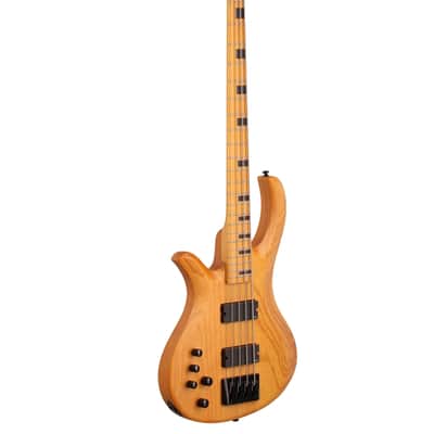 Schecter Riot 4 Session Left Handed Bass Guitar Aged Natural Satin Bild 8