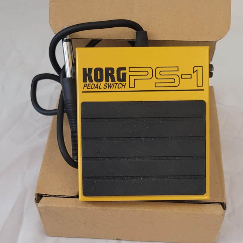 Korg PS1 Single Momentary Footswitch Sustain Pedal 2010s - Yellow image 1