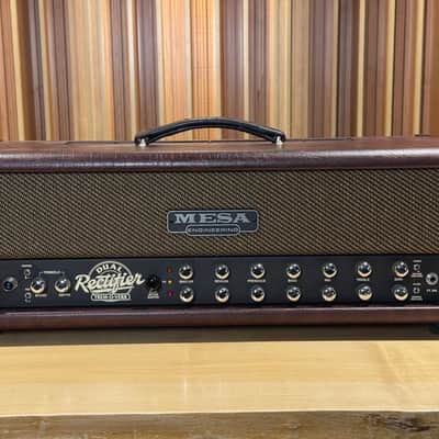 Mesa Boogie Dual Rectifier Trem-O-Verb Mid-90s - Burgundy tolex/ Gold grill image 2