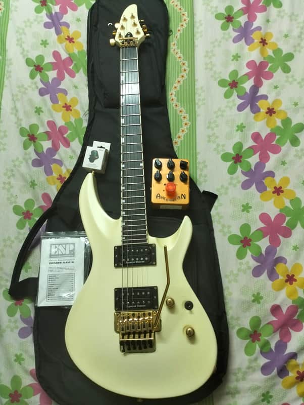 Neck thru) ESP-Edwards E-HR-145 III Horizon - White Japan | Reverb