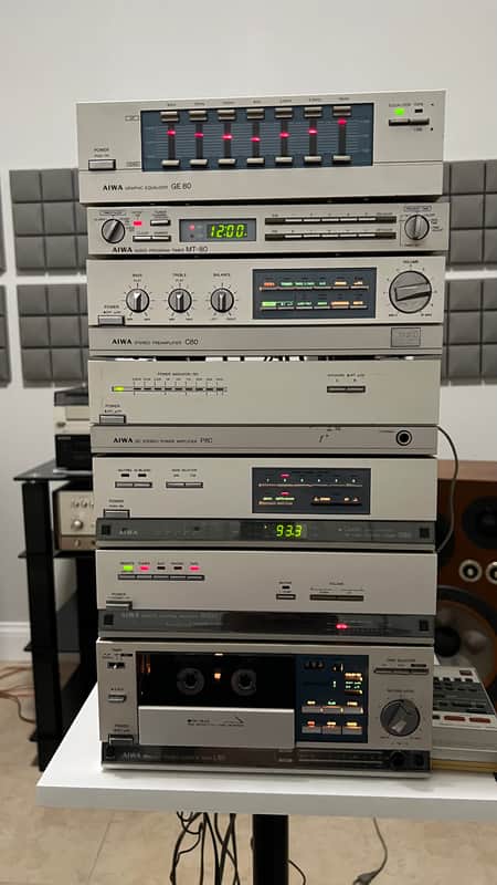 RARE Vintage AIWA Mini Component Stereo System 80's Hi-Fi image 1