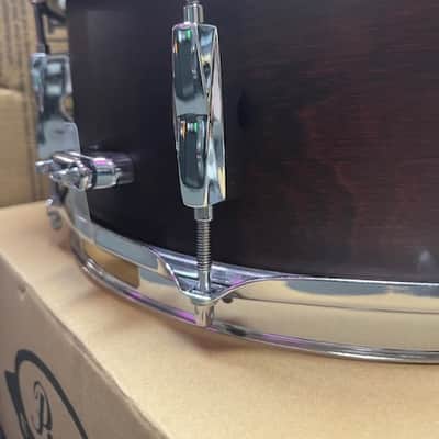 Pearl Export Lacquer 14x5.5 Snare Drum - Satin Brown image 8