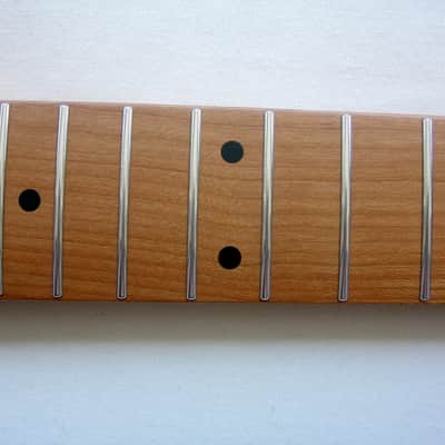 STAINLESS STEEL FRETS / Stratocaster Guitar Neck /Roasted, Vintage Style image 7