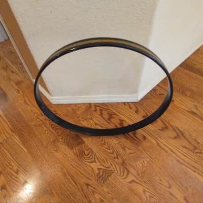 Rogers (2) matching vintage gold sparkle Cleveland era holiday 20-in bass drum hoops early 1960s excellent image 11
