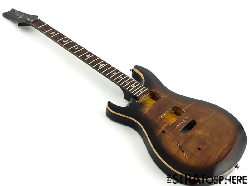 LEFTY PRS SE Custom 24 BODY & NECK, Paul Reed Smith Guitar Black Gold image 1