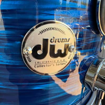 DW Collector's Maple VLT 8x10 Rack Tom in Deep Blue Oyster FinishPly with Chrome Hardware image 3