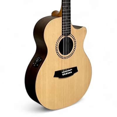 Cole Clark Studio Recording Angel 2 SRAN2EC-SRE Spruce/Rosewood Acoustic/Electric Cutaway Guitar with Hardshell Case image 1