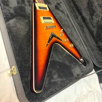 DEAN V 79 Trans Brazilia electric GUITAR w/ Hard Case Flame Maple NEW image 2