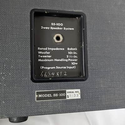 Vintage Akai SS-100 Speakers, 1960s Alnico 2 Way Speakers, 10" Woofer, Efficient, Made in Japan image 7