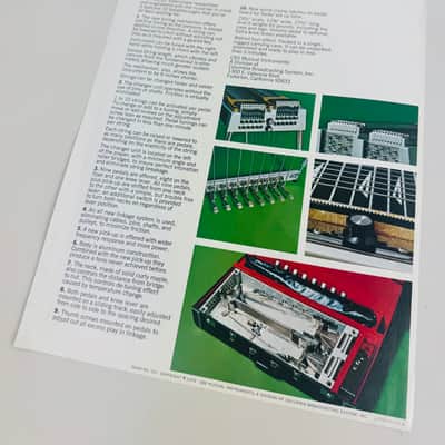 Fender PS-210 Pedal Steel Guitar Flyer 1970 image 2