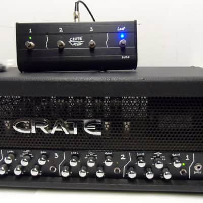 Vintage USA Crate BV150H BV 150 Watt Blue Voodoo 3 Channel Guitar Amp Head Tube Loop  w/ Footswitch image 3