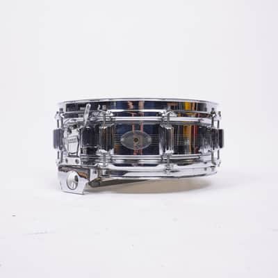 ROGERS DYNASONIC CHROME OVER BRASS SNARE DRUM (MADE IN ENGLAND)-14" x 5" image 3