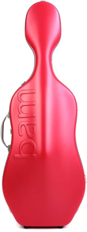 BAM Graffiti Hightech Slim Cello Case - Red Raspberry with Silver Seal (GrafHTSCloRd1) image 1