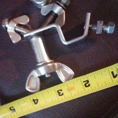 VINTAGE Ludwig WFL Leedy Slingerland NICKEL PARTS LOT Mouse Ear Wing Bolts MOUNT 40s 50s image 14