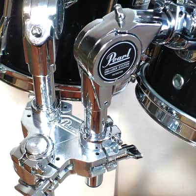 Pearl Export Series 8" and 10" Toms / Long Lug with Double Tom Stand / Black / 1990's image 7