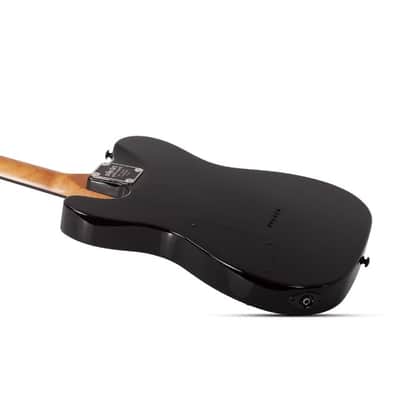 Schecter 3955-SHC PT Standard 6 String RH Electric Guitar - Black Fade Burst Burl image 4