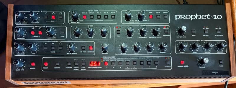 Sequential Prophet-10 Desktop 10-Voice Polyphonic Synthesizer 2021 - Present - Black with Wood Sides image 1