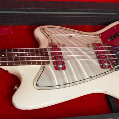 Danelectro  Dane D2B4 Owned by Jeff Tweedy of Wilco Solid Body Electric Bass Guitar (1967), ser. #2017, original black hard shell case. image 14