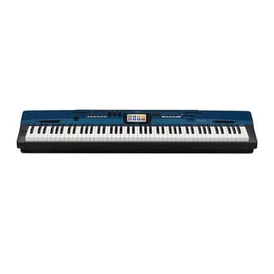 Casio PX560BE 88-Key Digital Stage Piano (Blue) Bundle with Professional Monitor Headphones (Black), and Adjustable Double X Keyboard Stand, X-Style Keyboard Bench, and TRS Cables (6 Items) image 7