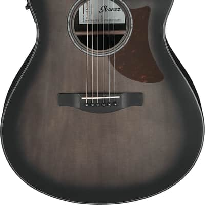 Ibanez AAM70CE Advanced Grand Auditorium Acoustic-Electric Guitar, Solid Spruce Top, Transparent Charcoal Burst image 2