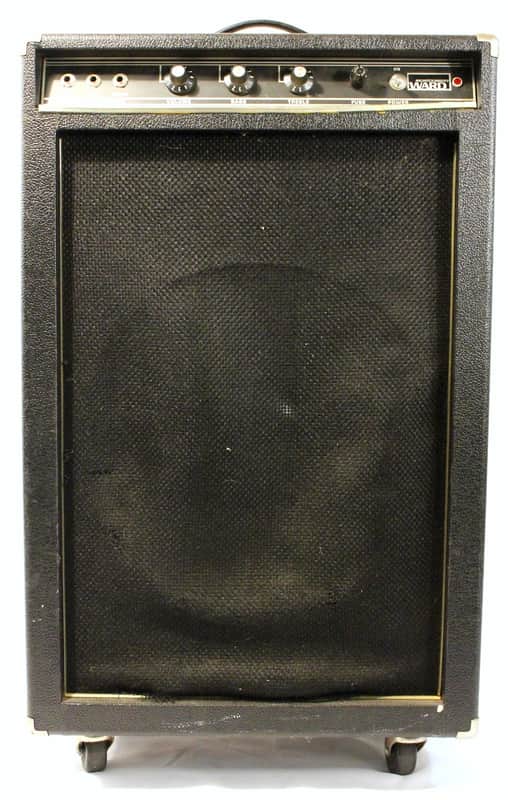 Vintage Montgomery Ward 3 Channel Guitar/Bass/Organ Amplifier, 15" Speaker, USA image 1