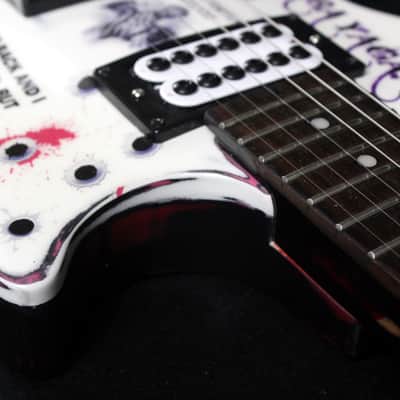 Custom Painted and Upgraded Epiphone Les Paul Studio LT-Aged and Worn With Graphics And Matching Headstock image 14