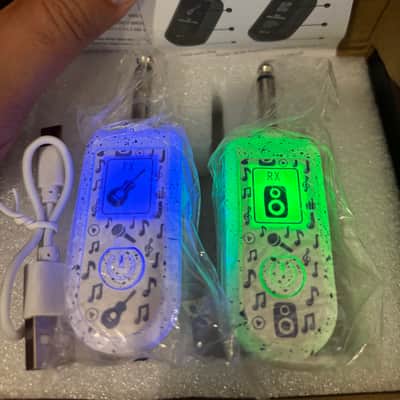 K-007 UHF Guitar Wireless Set - Blue Splatter (1) Transmitter, (1) Receiver NEW! image 2
