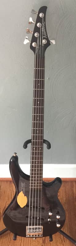 Washburn 5 string Force ABT with EMG pickups 1990 Black image 1