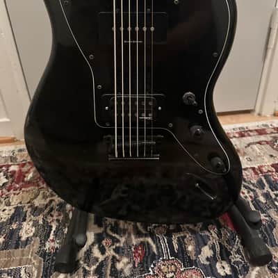 Squier Vintage Modified Baritone Jazzmaster with Rosewood Fretboard 2016 - 2017 - Transparent Black image 2