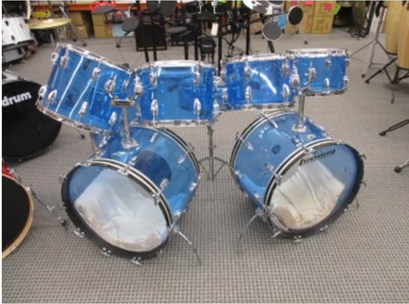 Ludwig Vistalite Double bass drum set 70's image 1
