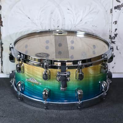 TAMA Starclassic Maple Snare 14X6.5in Marine Shoreline Fade image 3
