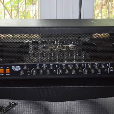 CRATE BV300H Blue Voodoo 300-Watts all tube powerhouse Guitar/Bass head*made at the old Ampeg factory/St.Louis/USA*excellent condition from our showroom*original user manual*clean channel=1969 SVT circuit!WOW! image 4