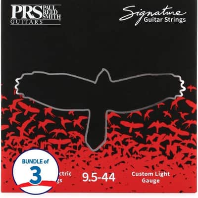 PRS Signature Electric Guitar Strings - .0095-.044 Custom Light 3-pack image 2