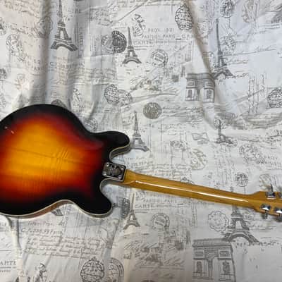 Late ‘60s Univox Hollowbody ES-335 330 Sunburst Finish Original Case NICE! image 12