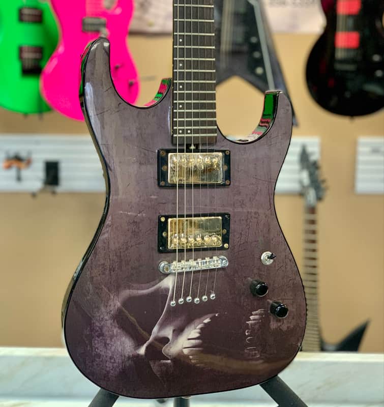 Washburn X series w/ Skull Graphic Electric Guitar | Reverb