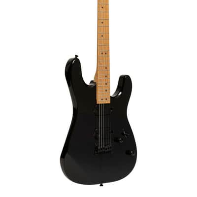 STAGG Metal Series Electric Guitar With Solid Mahogany Body Black image 1