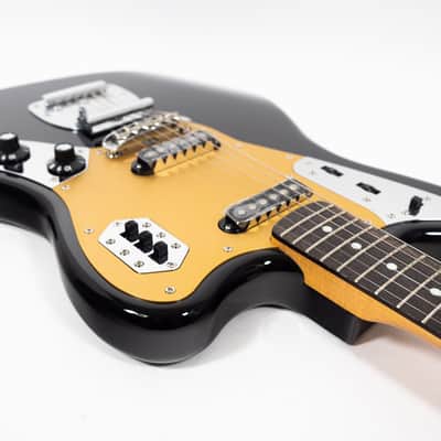 [SALE Ends June 30] [NEW] Fender FSR Made in Japan Traditional 60s Jaguar Black w/ Anodized Pickguard, Buzz Stop Bar, Hat Knobs LIMITED MODEL image 6