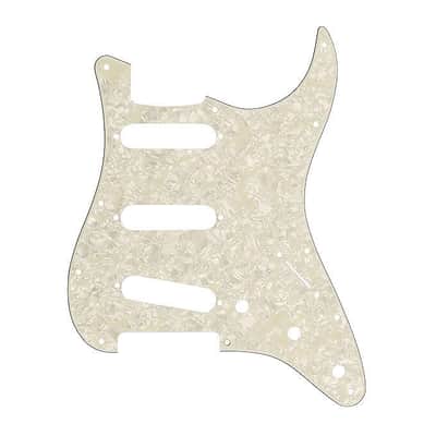 Golpeador Pickguard Fender Stratocaster 3SC White Pearl Aged image 1