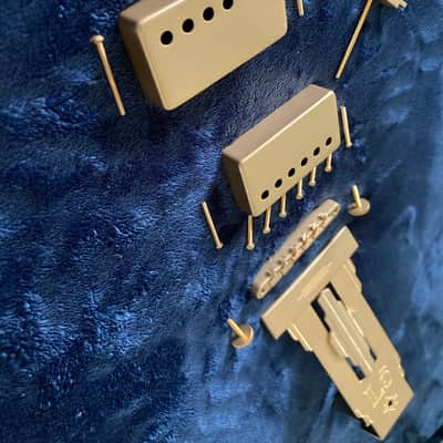 Gibson-OEM-Exclusive L-5 “Satin” Gold Plated brass Tailpiece with matching Satin Gold  parts package. image 3