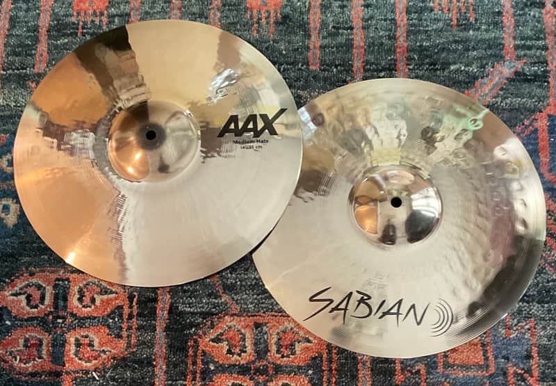 Sabian AAX 14” Medium Hi Hat Cymbals-Brilliant image 1